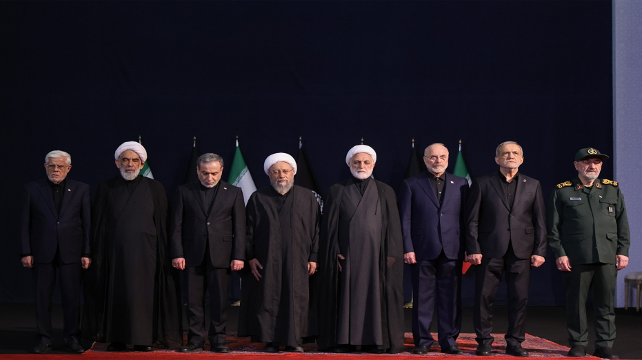 صورة تجمع قيادات الصف الأول في إيران المصدر الرئاسة الإيرانية